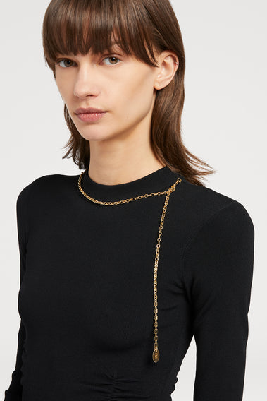 STRIKING GOLD METAL DETAILS KNITWEAR