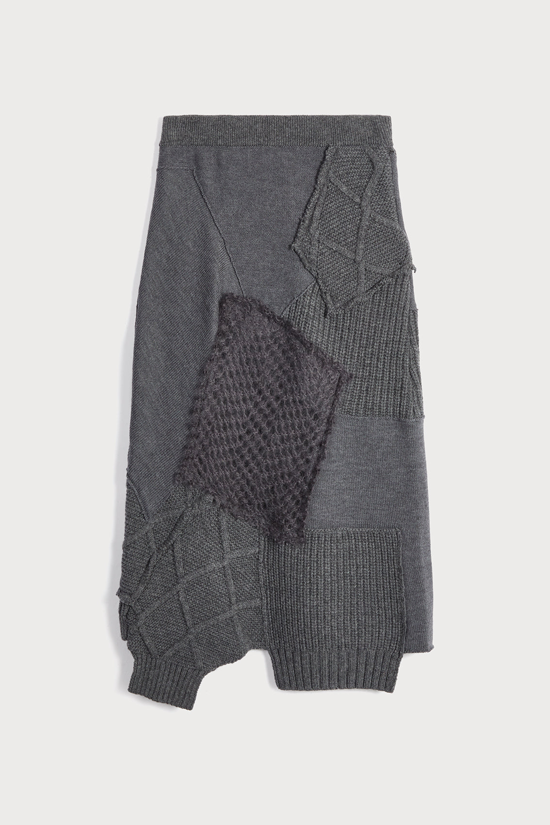 VIBRANT MESH PATCHWORK KNITTED SKIRT