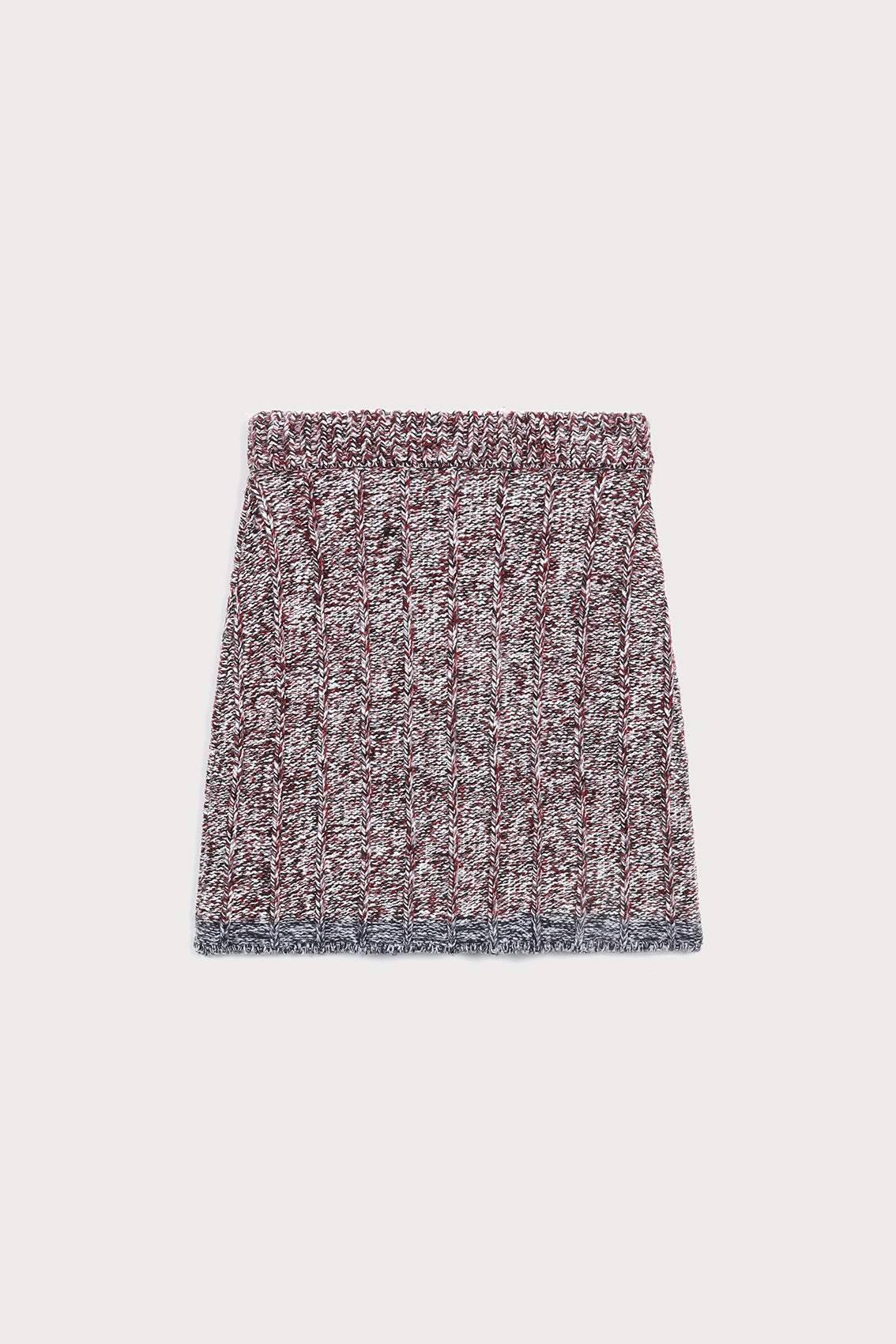 RICH BURGUNDY WOOL MIX SKIRT