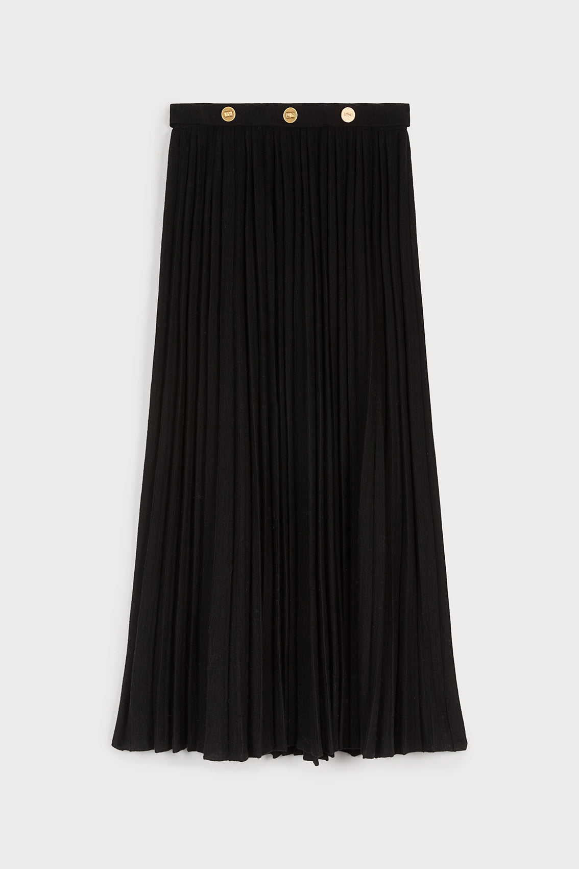 CHIC KNITTED SKIRT WITH GOLD BUTTONS