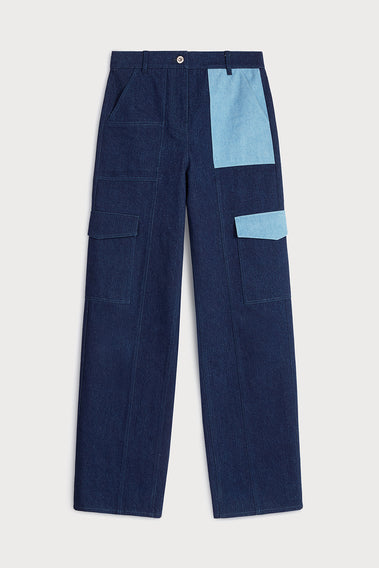 STYLISH TWO-TONE DENIM JEANS