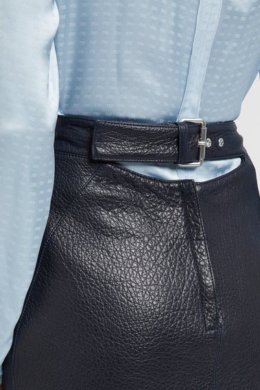 STRIKING BAUHAUS-INSPIRED LEATHER SKIRT