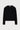 BLACK RIBBED WOOL BUTTON-DETAIL CARDIGAN