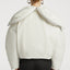 Double Pull Zipper Down Jacket in Optic White