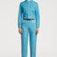 Cropped Denim Jacket in Aquamarine