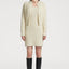 Sleeveless Bubble Stitch Knitted Dress in Ivory