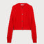 Bubbles Cardigan in Fire Red
