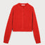 Felted Bubble Cardigan in Fire Red