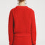 Felted Bubble Cardigan in Fire Red