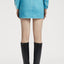 Mini Denim Skirt in Aquamarine