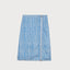 Printed Motif Midi Skirt in Blue and White