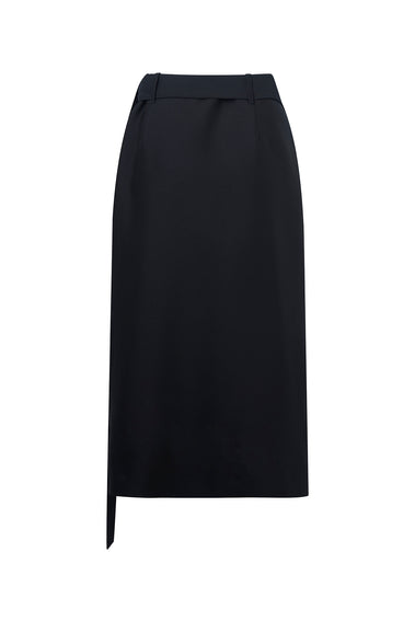 EXQUISITE WOOL-SILK A-LINE SKIRT