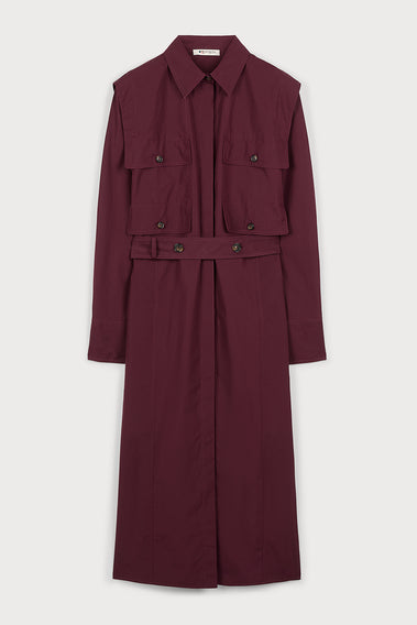 STUNNING MAROON TAILORED DRESS
