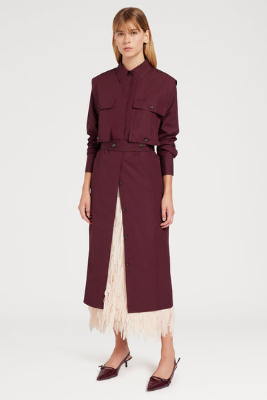 STUNNING MAROON TAILORED DRESS