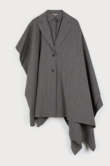 DARING GRAY CAPE COAT