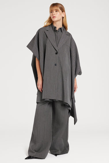 DARING GRAY CAPE COAT