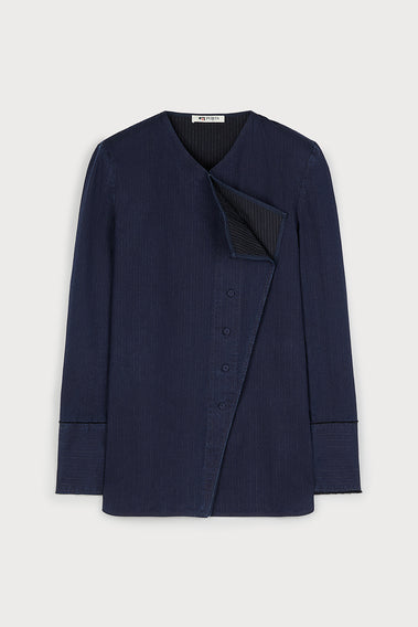 ELEGANT BLUE VERSATILE SHIRT