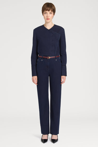 ELEGANT BLUE VERSATILE SHIRT