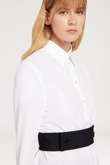 BELTED WHITE SHIRT