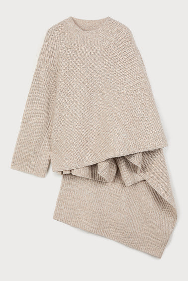 ASYMMETRICAL WRAP KNITWEAR