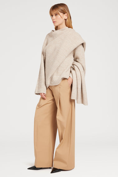 ASYMMETRICAL WRAP KNITWEAR