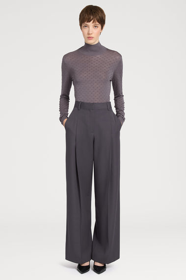 CHIC TEA BROWN TURTLENECK SWEATER