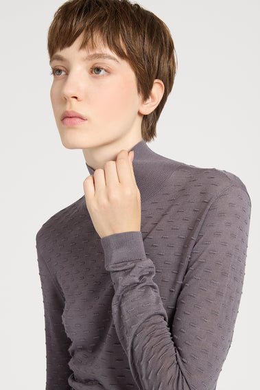 CHIC TEA BROWN TURTLENECK SWEATER