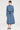 ELEGANT BLUE SKIRT WITH BLACK TRIM