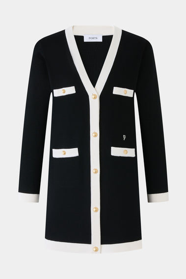 NOIR & GOLD CHARM CARDIGAN