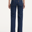 Covered Tab Dark Denim Lengthening Jeans In Navy
