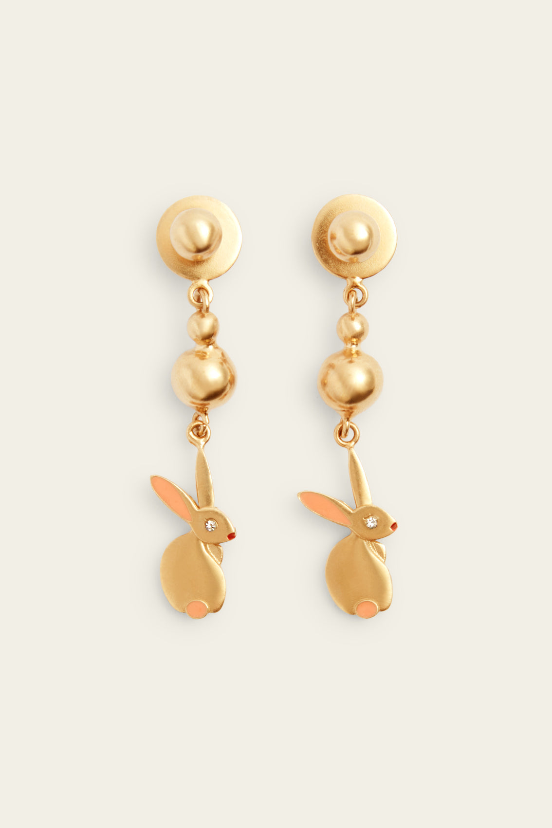 Golden Rabbit Earrings