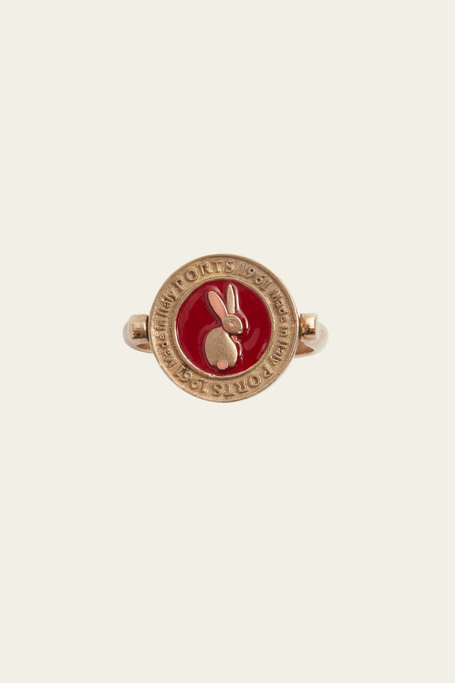 Red Hare Coin Ring
