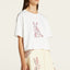 Embroidery Rabbit Sign T-Shirt
