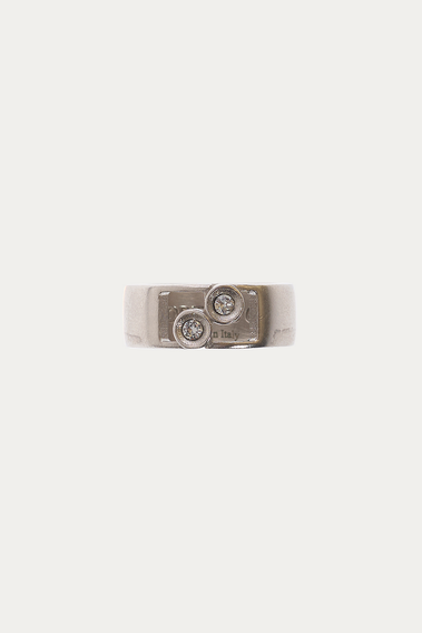 SILVER LOGO RING