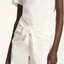 Low Rise Tie Front White Bell Slacks