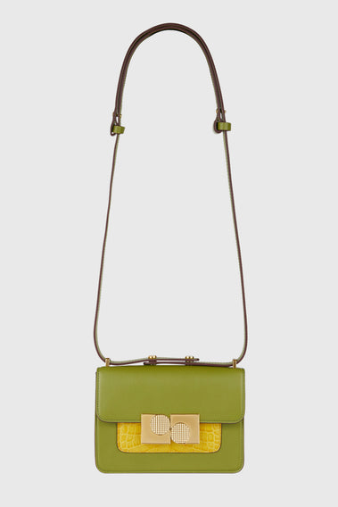 THE ANIKA BAG IN GREEN AND YELLOW