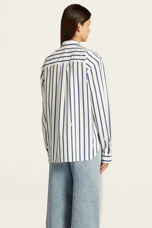 Breton Stripe Button Down Shirt