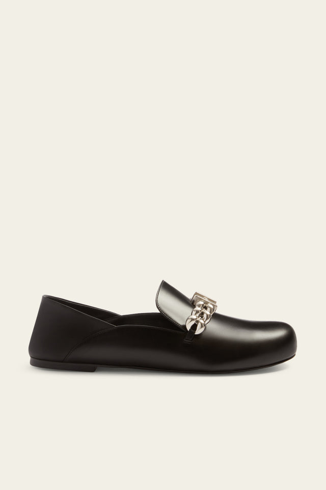 Chain Detail Loafer in Black