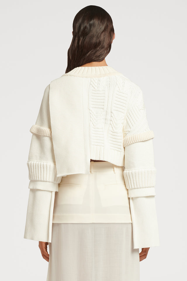 Layered Double Button Cardigan