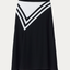 Double Chevron Deep V A-Line Skirt