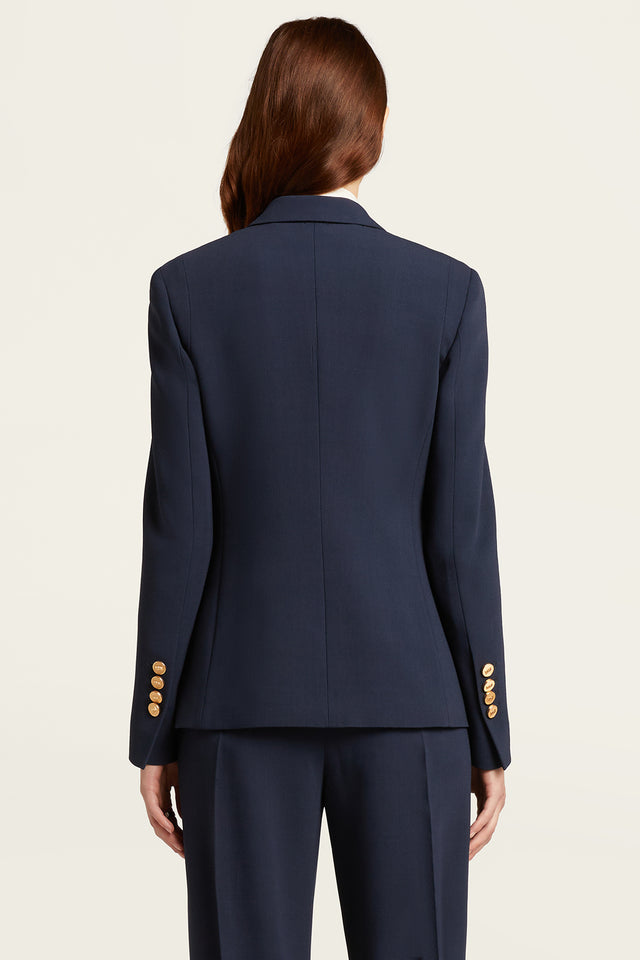 Paneled Double Breasted Blazer