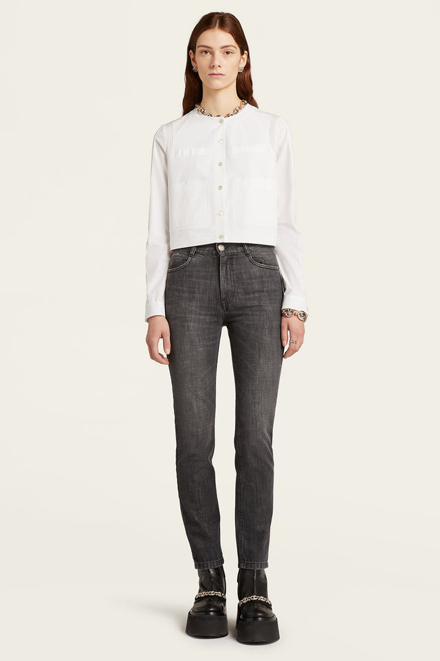 Round Neck Jacket Shirt