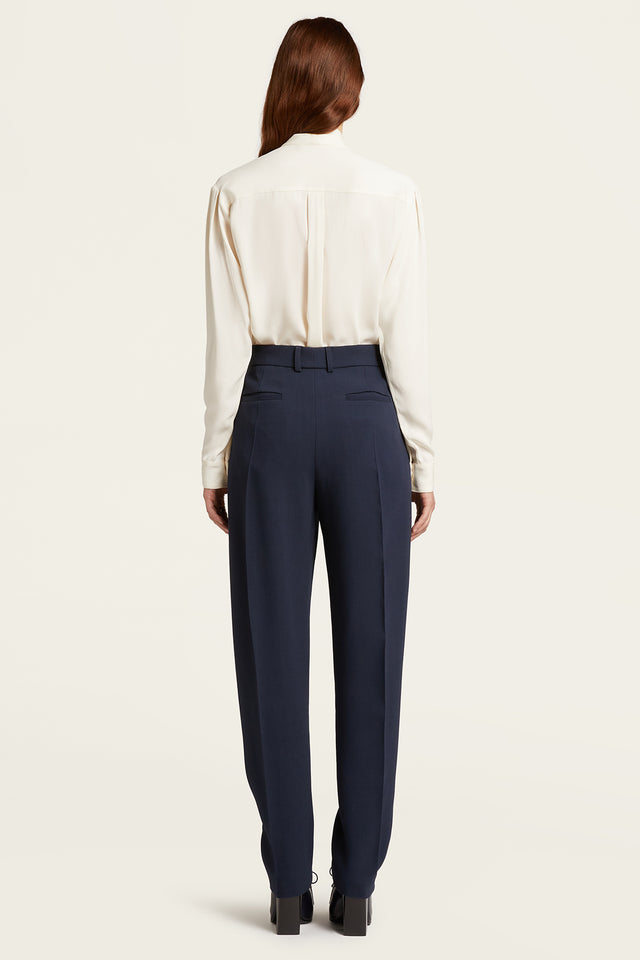 Tie Front Sash Neck Blouse