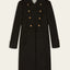 Military Style Knee Length Coat
