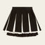Wide Fringe Overlay A-Line Skirt