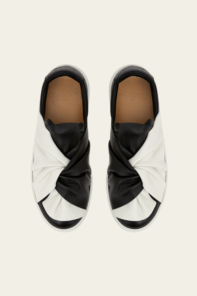 Black and White Wrapped Sneaker