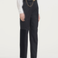 Elastic Waist Single Pleat Cropped Trousers