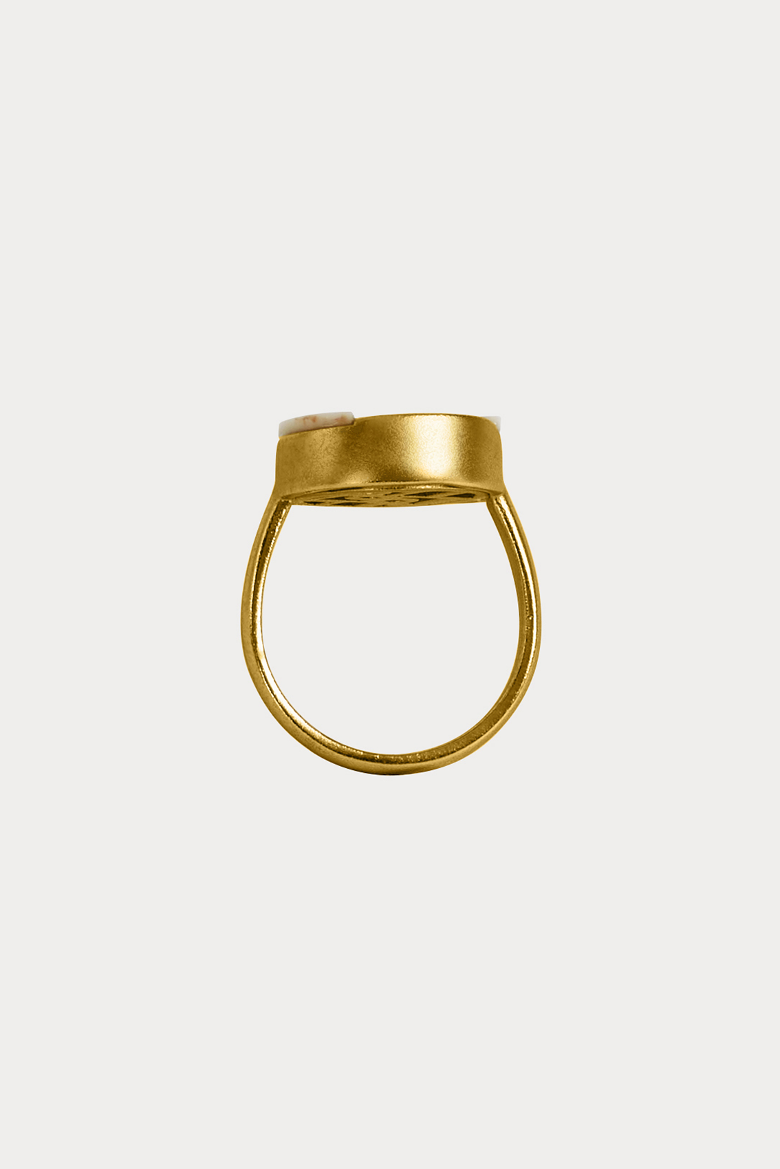 Geometric Gold And Enamel Cocktail Ring