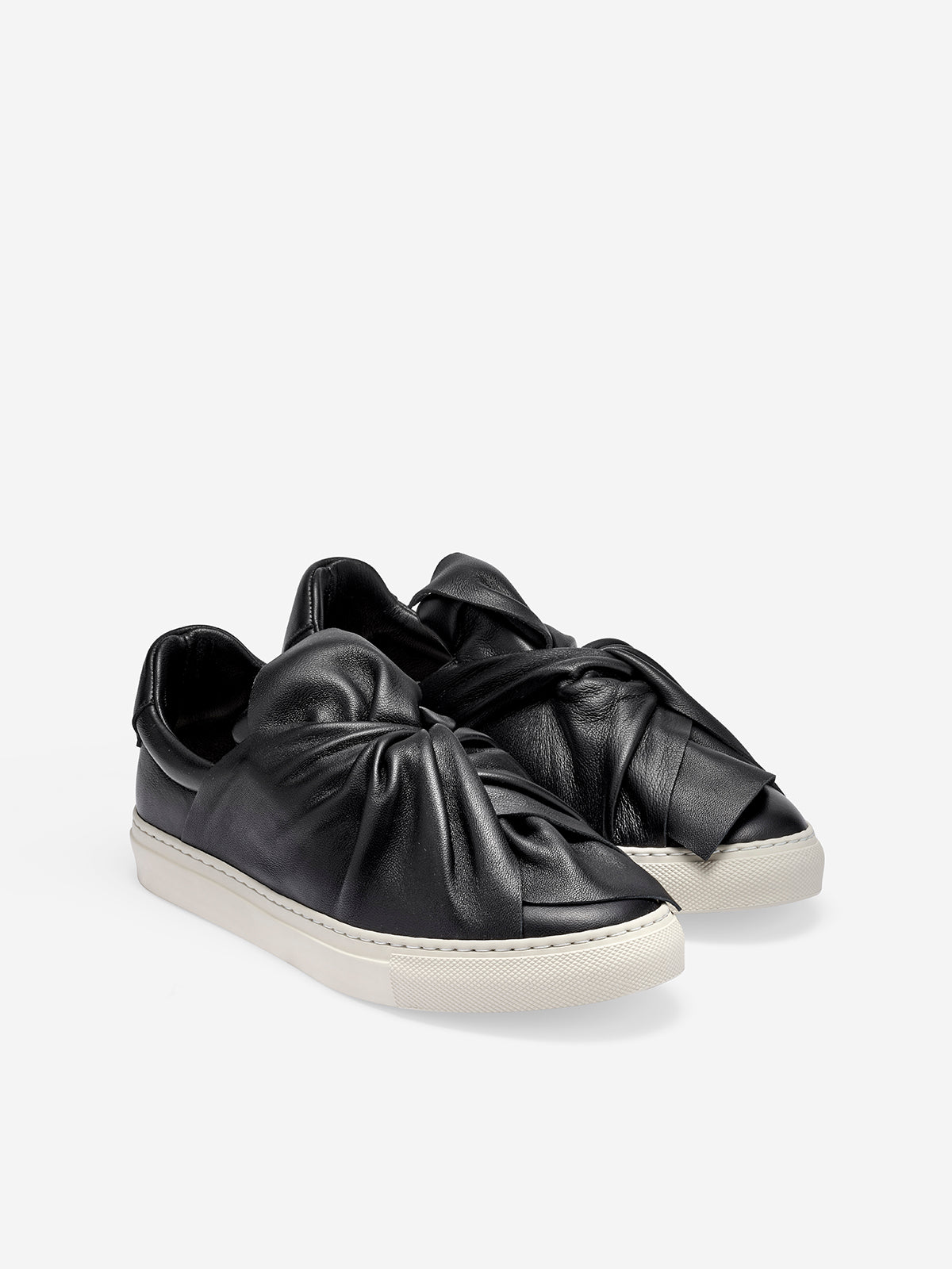 Knotted Sneakers In Black