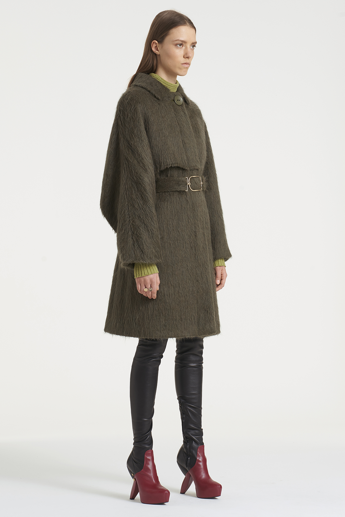 Wool Caped Trench Coat